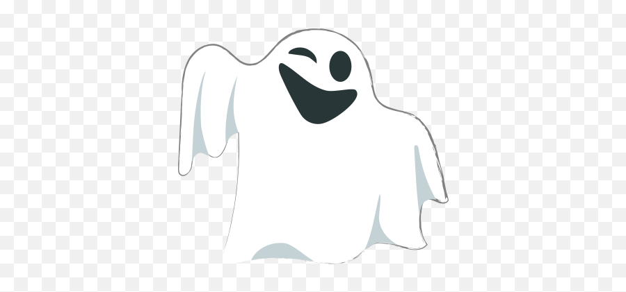 Ghost Halloween Emoji By Toi Do - Friendly Ghost,Halloween Emojis Black And White