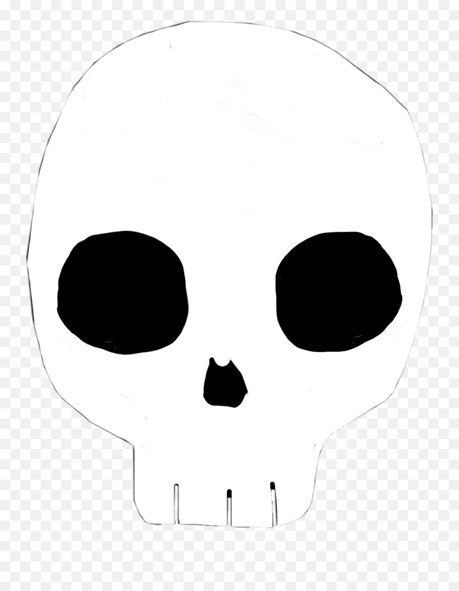 Skull Bones Head Dead Sticker By Erin Smith - Norrick Creepy Emoji,Dead Skull Emoji