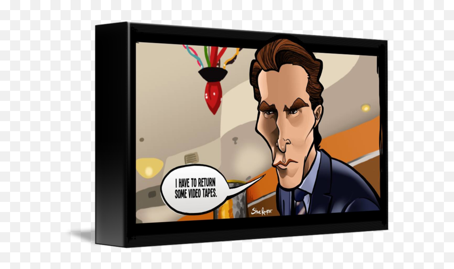 Return Your Video Tapes American Psycho By Steve Rampton - Fictional Character Emoji,American Psycho The Only Emotions