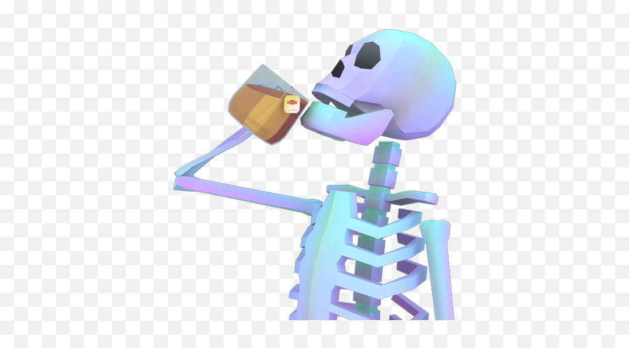 Doot During The Skeleton War - Funny Skeleton Gif Transparent Emoji,None Of My Business Emoji