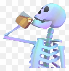 Doot During The Skeleton War - Funny Skeleton Gif Transparent Emoji,None Of My Business Emoji