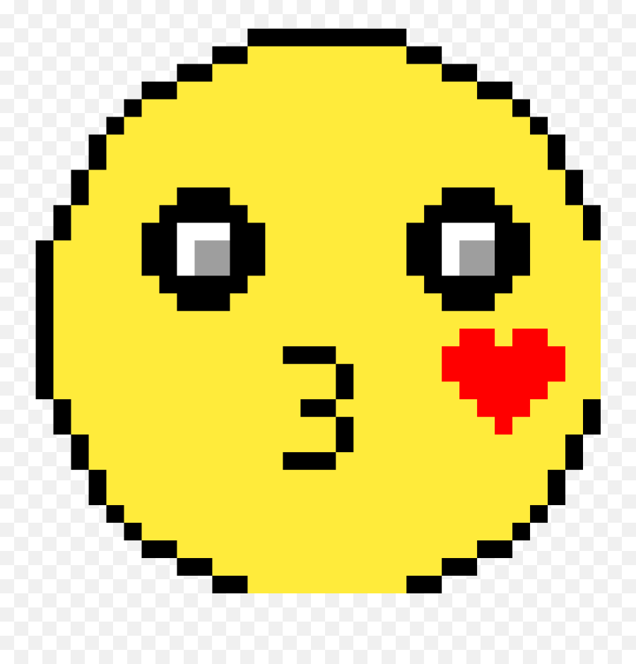 Kiss Emoji - Spreadsheet Pixel Art Emoji,Bad Emoji