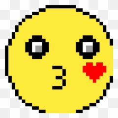 Kiss Emoji - Spreadsheet Pixel Art Emoji,Bad Emoji
