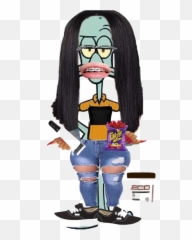 Ghetto Ratchett Squidward Sticker By Ellie Emoji,Squid Girl Emojis