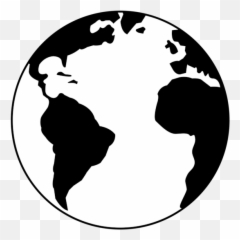 World Clipart Black And White - Earth Clipart Black And White Emoji,Emoticon Black And Whit