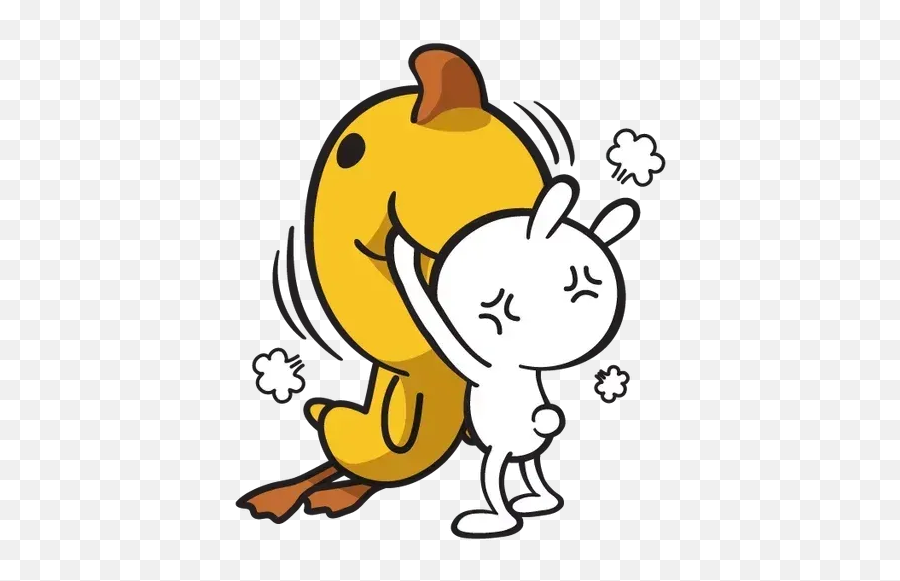 Sticker Pack De Cute Bunny - Stickers Cloud Emoji,Kakao Emoticon Gif Confused