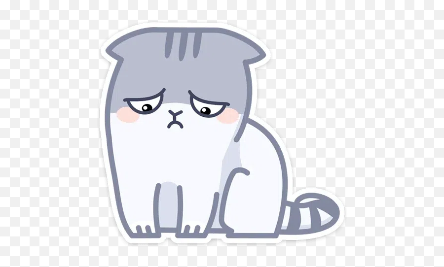 Gray Cat Sticker Pack - Stickers Cloud Emoji,Facebook Sticker Emotions