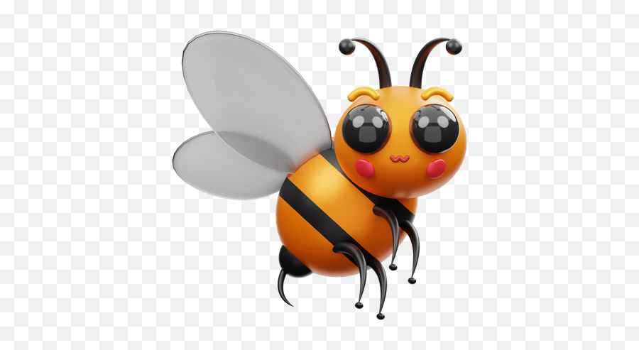 Premium Honey Bee 3d Illustration Download In Png Obj Or Emoji,Bee Emoji