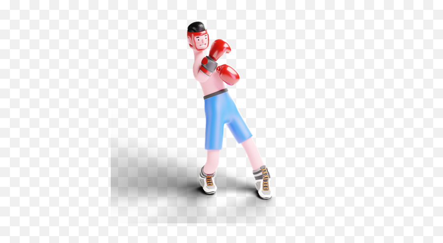 Premium Boxer Doing Punching Practice 3d Illustration Emoji,Boxing Emoji