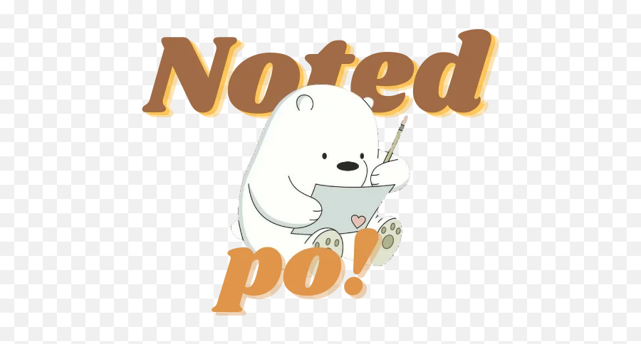 Telegram Sticker From We Bare Bears Pack Emoji,Bear Emoji Text