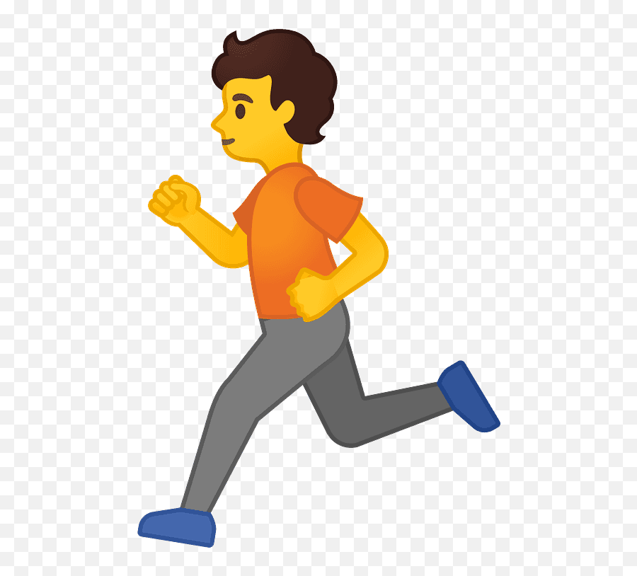 Person Running Emoji - Black Man Running Emoji,Runner Emoji