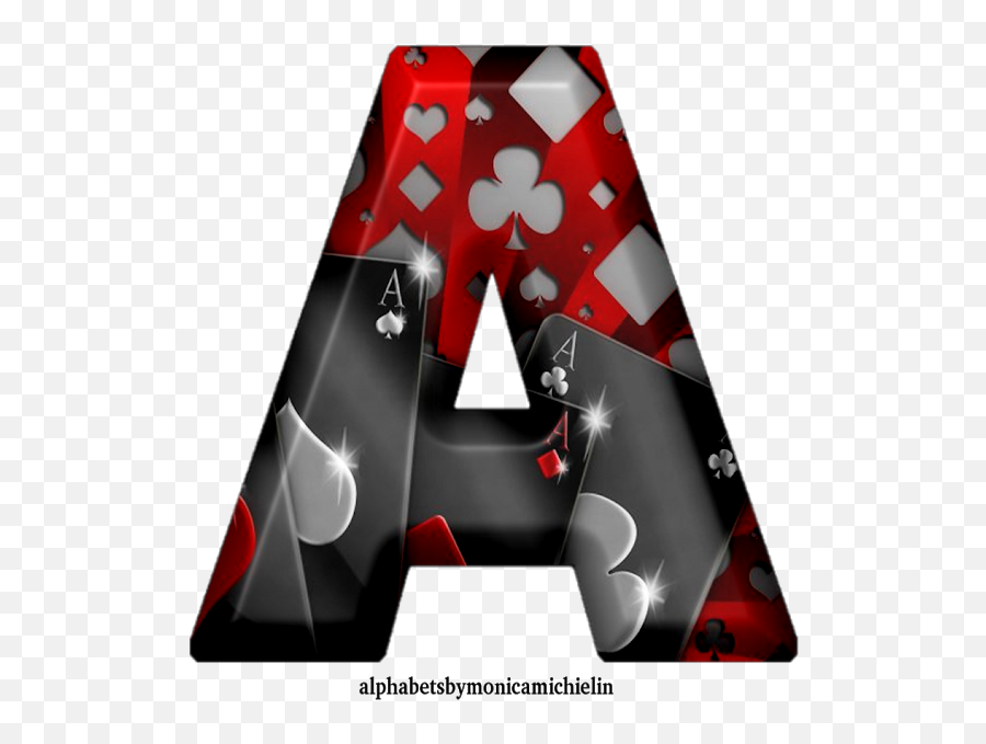 Red Black Suit Playing Cards Alphabet - Mobile Phone Emoji,Flower Playing Cards Emoji