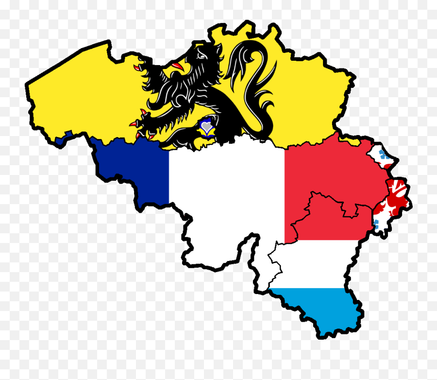 German Clipart Flag Belgium German - Belgium Dutch French And German Emoji,Scotland Flag Emoji