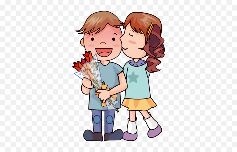 Kisses - Emoji By Toni Glenn Romantic Cute Couple Cartoons,Friendship Emoji
