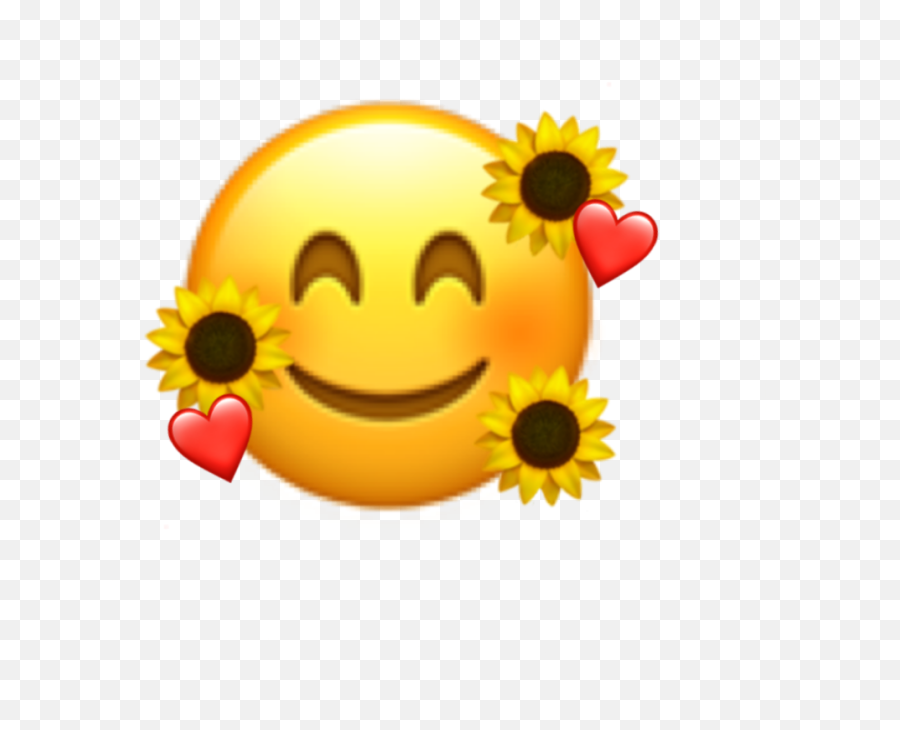 Sunflower Emojisunflower Sun Sticker By Via Chan - Happy,Smiley Sun Emoji