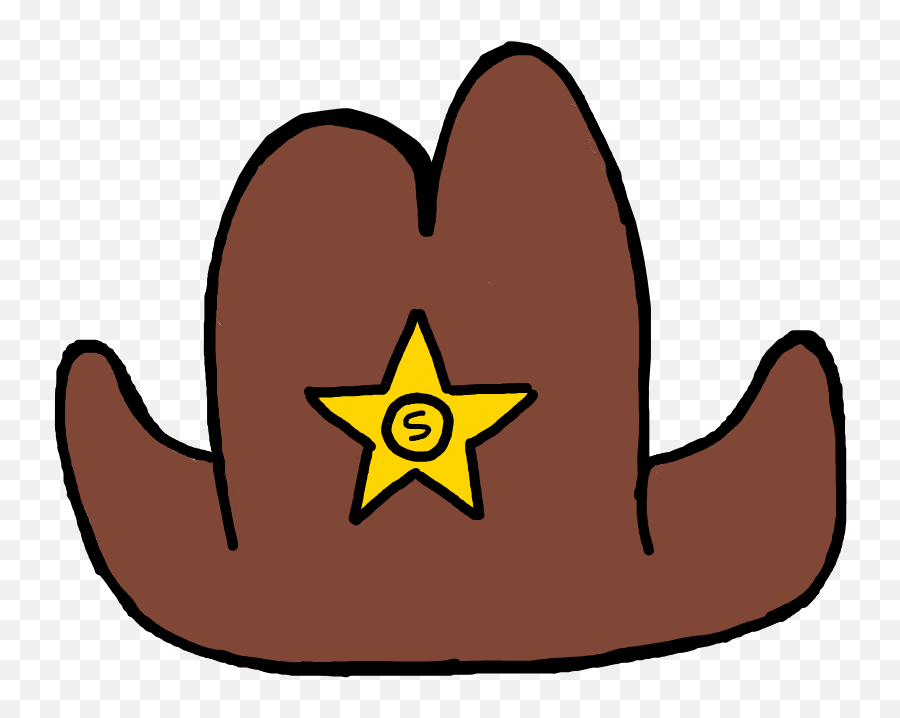 Sheriff Hat Cowboy Cowgirl Sticker - Happy Emoji,Emoji Sheriff