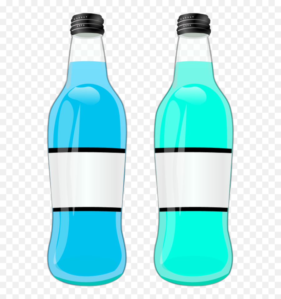 Soda Pop Bottles Shower Curtain Clipart - 2 Water Bottle Clipart Emoji,Baby Bottle Emoji Clipart