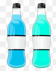 Soda Pop Bottles Shower Curtain Clipart - 2 Water Bottle Clipart Emoji,Baby Bottle Emoji Clipart