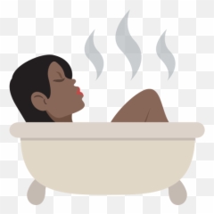 Person I Badekar Hudtype 6 Emoji Høyoppløselig Stort - Transparent Bath Emoji,Flamme Emoji Png