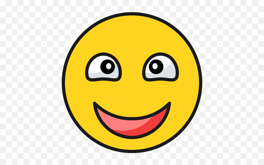 Emoji Laugh Emoticon Happy Free Icon Of Emojis - Colored Happy,Emoji Icons