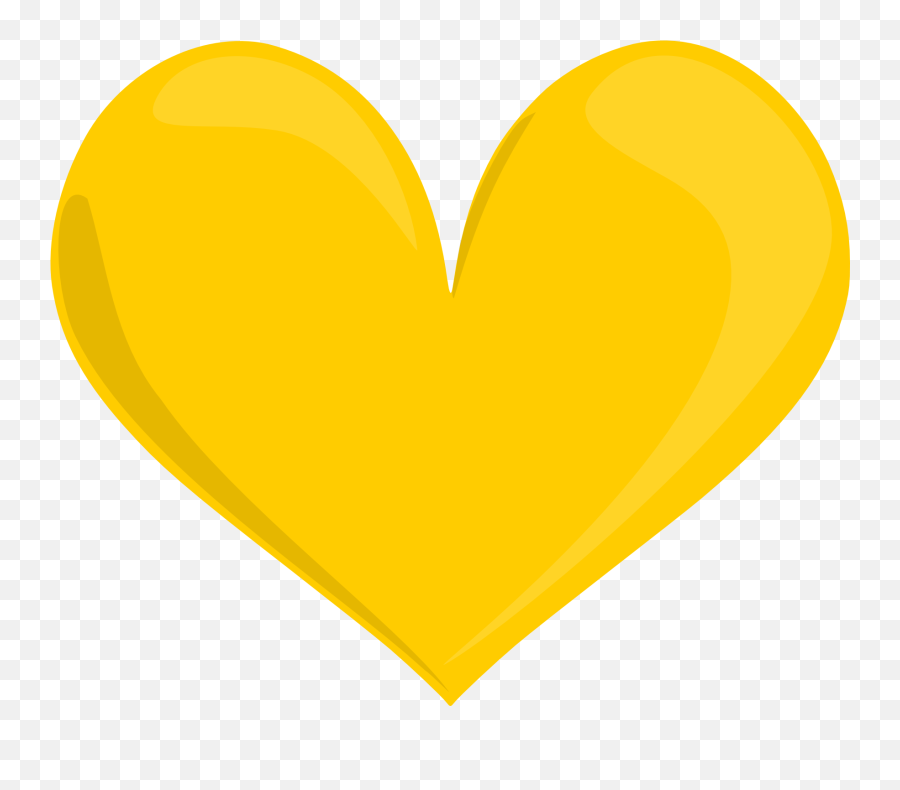 Free Orange Heart Transparent Download - Cute Yellow Heart Clipart Emoji,Yellow Heart Emoji