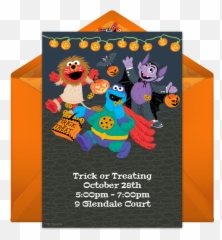 Free Halloween Printables - Sesame Street Halloween Invitations Emoji,Sesame Street Emoticons Copy And Paste