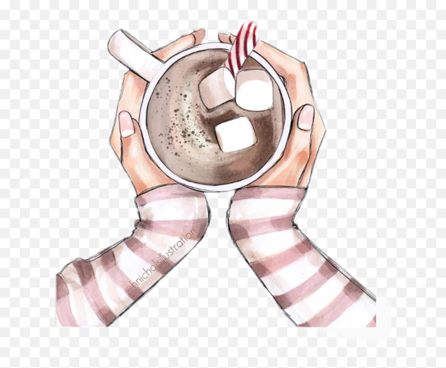 Hot Chocolate Sticker Challenge On Picsart - Holly Nichols Illustrations Ballerina Emoji,Hot Chocolate Emoji
