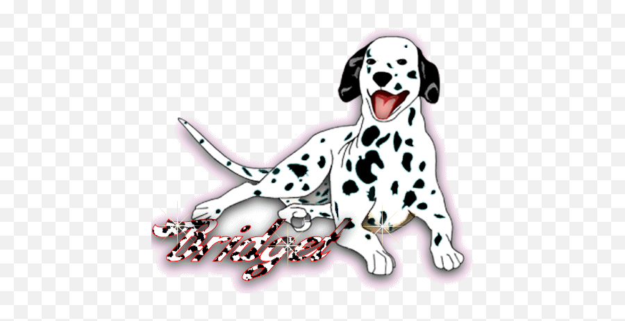 Bridget Name Graphics And Gifs - Dot Emoji,Dalmatian Emoticon