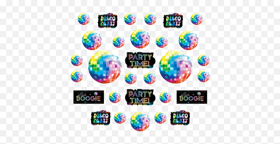 Disco Mega Value Cutouts Pk30 - Dot Emoji,Emoji Cut Outs