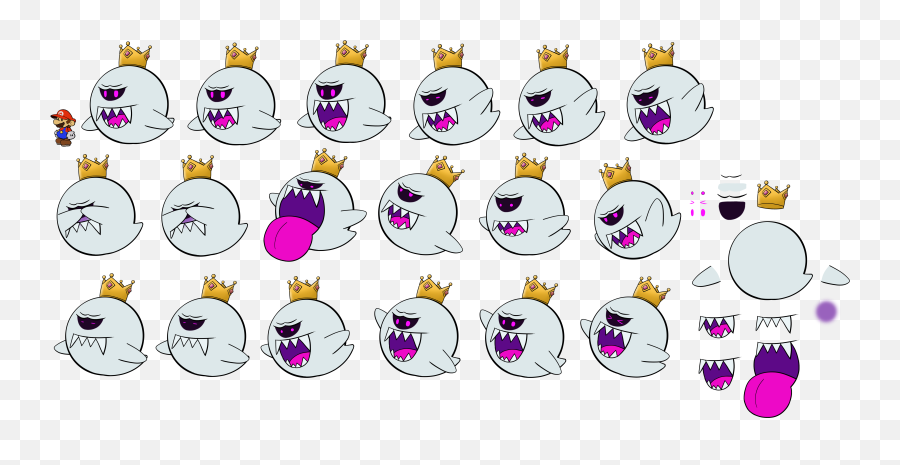 King Boo Mario - King Boo Coloring Pages Emoji,Mario Emoticon