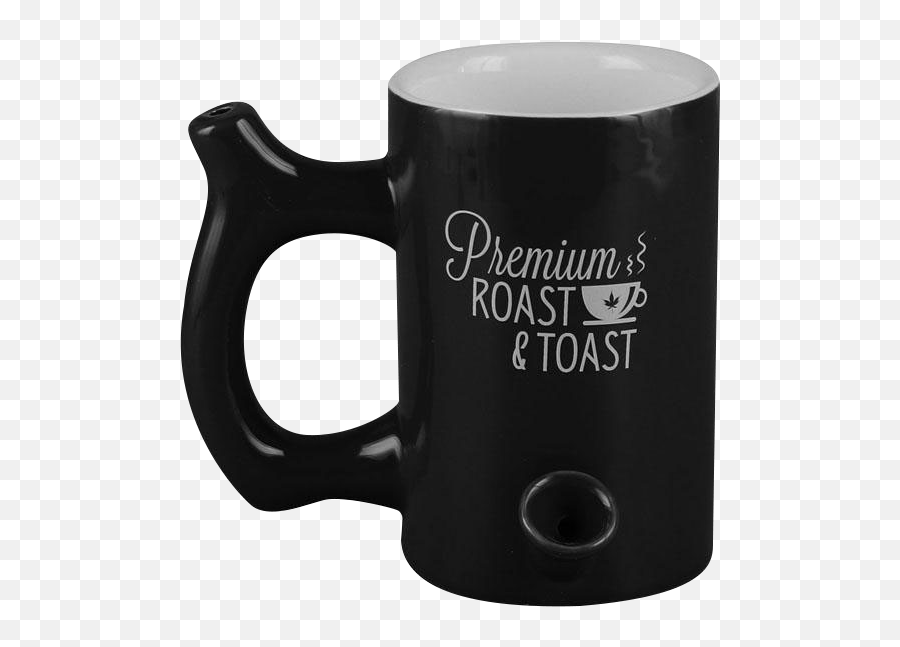 Roast U0026 Toast Premium Coffee Mug With Built In Pipe - Serveware Emoji,Winkie Emoji
