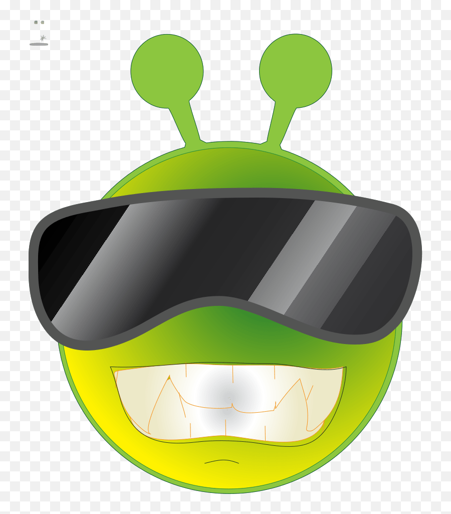 Smiley Green Alien Cool Png Svg Clip Art For Web Download - Happy Emoji,Alien Emoji Clothing