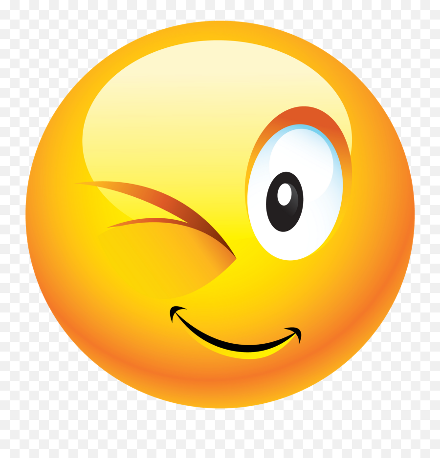 Emoticon Smiley Wink Clip Art - Emoji Dp For Whatsapp Png Emoji Dp For Whatsapp,^) Emoticon