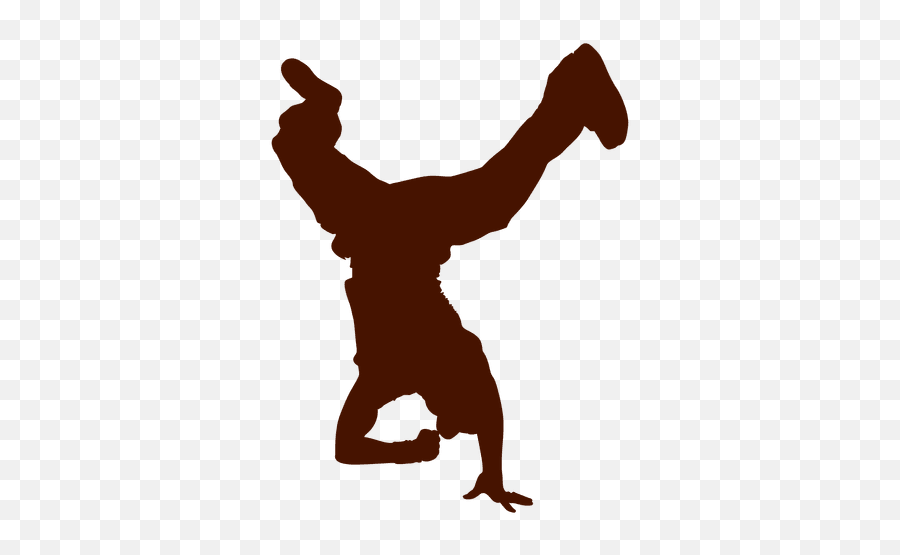 Male Dancer Break Dance Silhouette 2 - Breakdancing Emoji,Cartwheel Emoticon