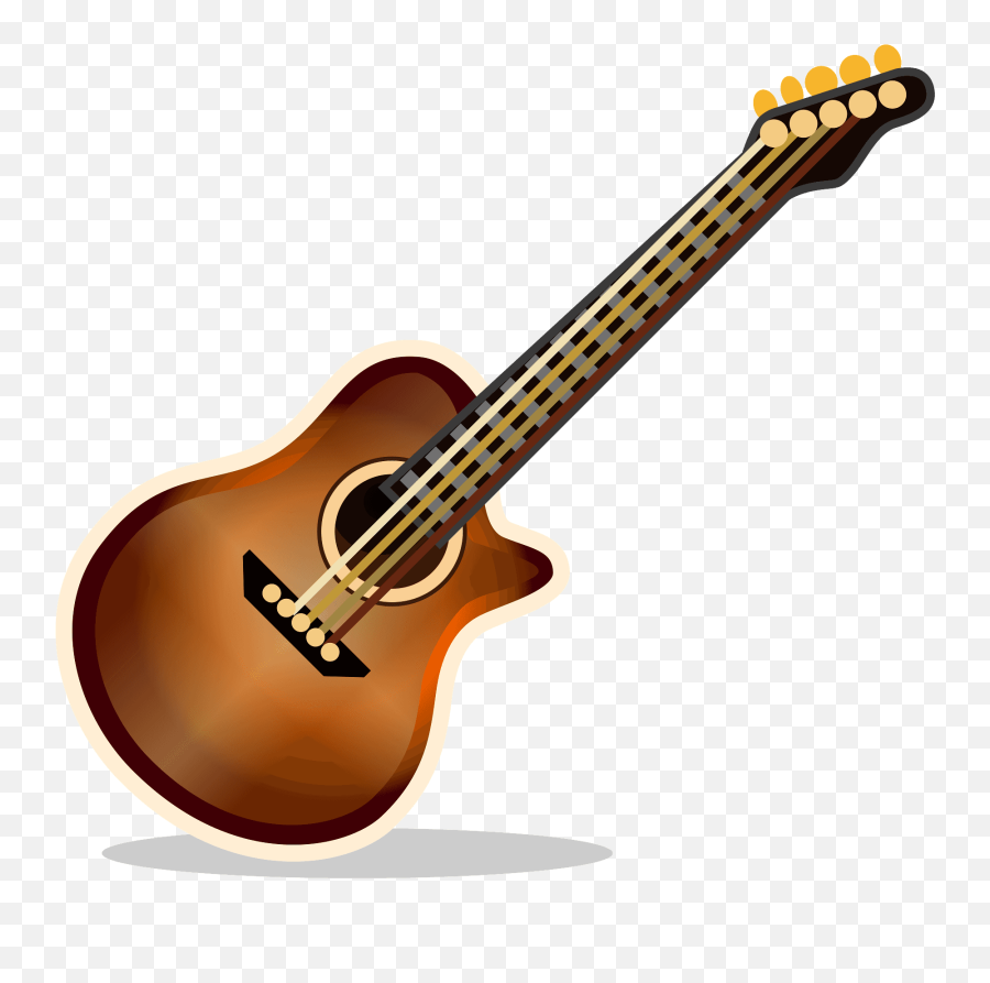 Guitar Emoji Clipart - Guitar Emoji Transparent Background,Ukulele Emoji