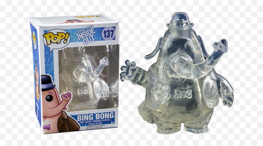 Bing Bong Clear Vinyl Figure - Funko Pop Translucent Bing Bong Emoji,27 Emotions Inside Out