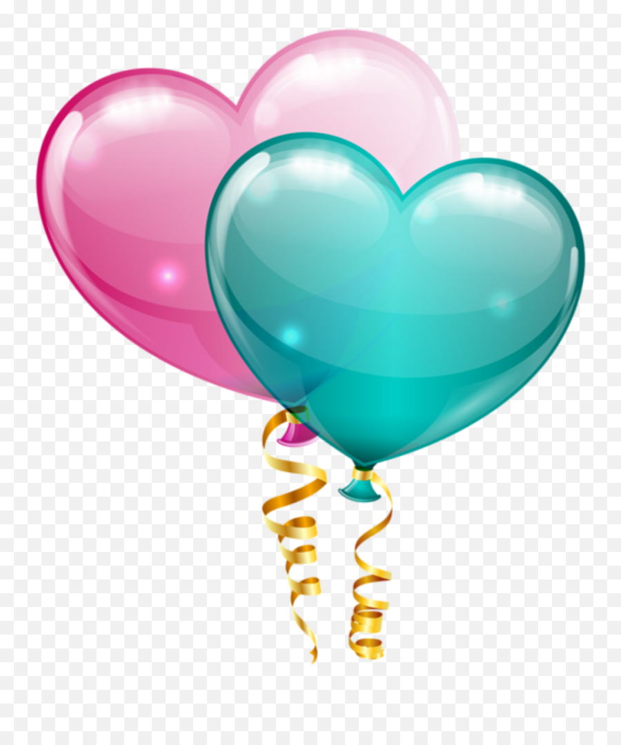 Heart Balloon Png Transparent Image Png Mart - Blue And Pink Balloons Png Emoji,Balloon Emoji Png