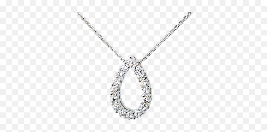 Necklace - Halsketting Wit Goud Diamant Emoji,Sweet Emotion Year