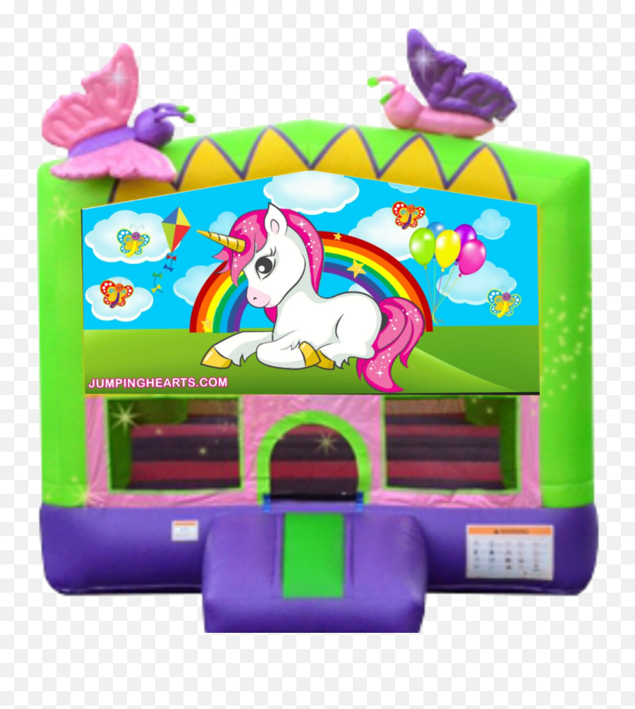 Girls Bounce House Rentals Nashville - Unicorn Banner For Bounce House Emoji,12 Rainbow Emoji Bounce Balls Birthday Cool Party