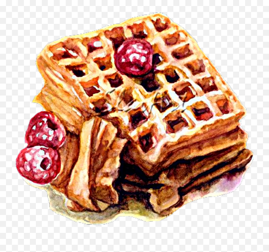 Waffles Sticker Challenge On Picsart - Belgian Waffle Emoji,Have A Waffle Emoticon