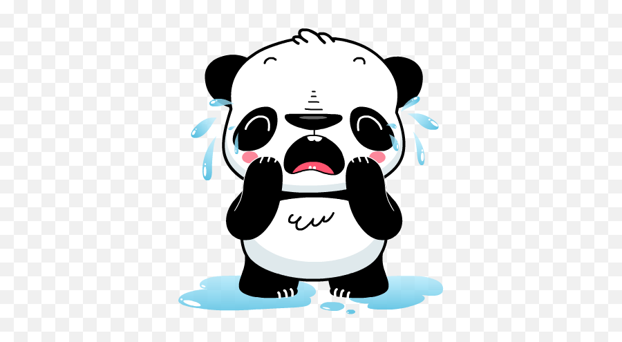 Panda Emoji On Behance - Sad And Cute Crying Panda,Nice Emoji