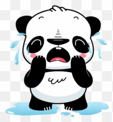 Panda Emoji On Behance - Sad And Cute Crying Panda,Nice Emoji