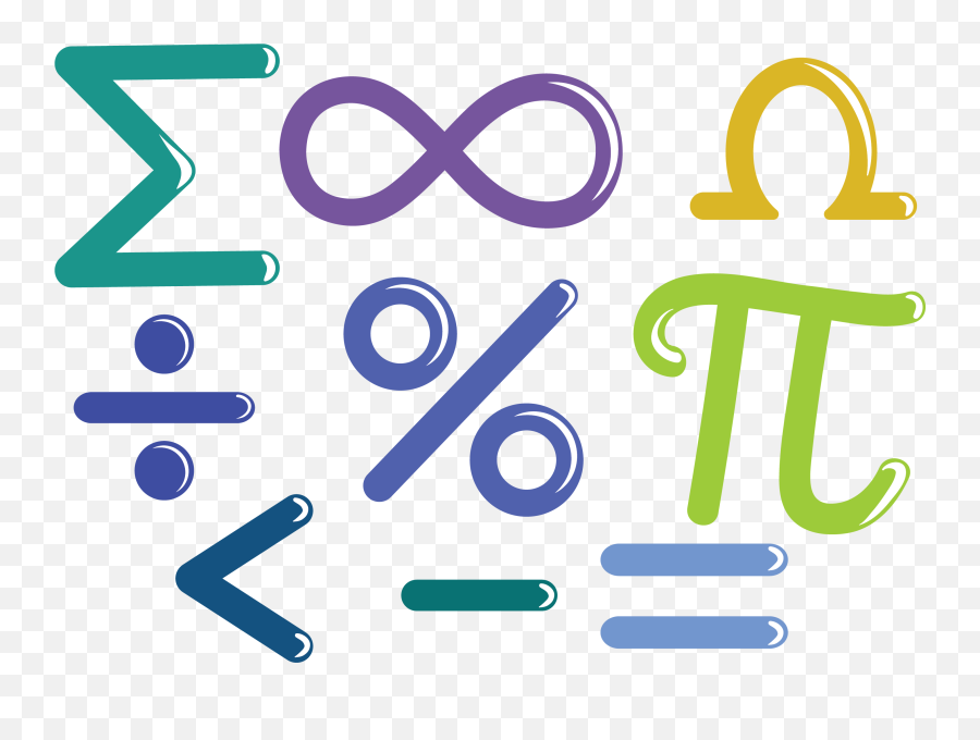 Mathematics Euclidean Vector Number Symbol - Vector Clipart Transparent Background Math Symbols Math Emoji,Color By Code Emoji Math