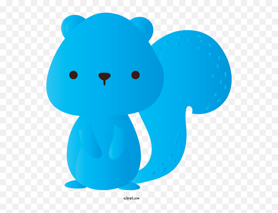Animals Blue Cartoon Bear For Squirrel - Soft Emoji,Bear Emoji Clipart