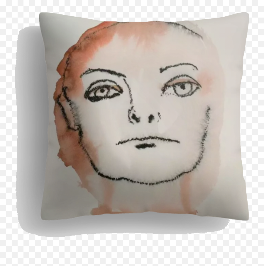 Nina Sobell - Decorative Emoji,Large Emotion Pillow