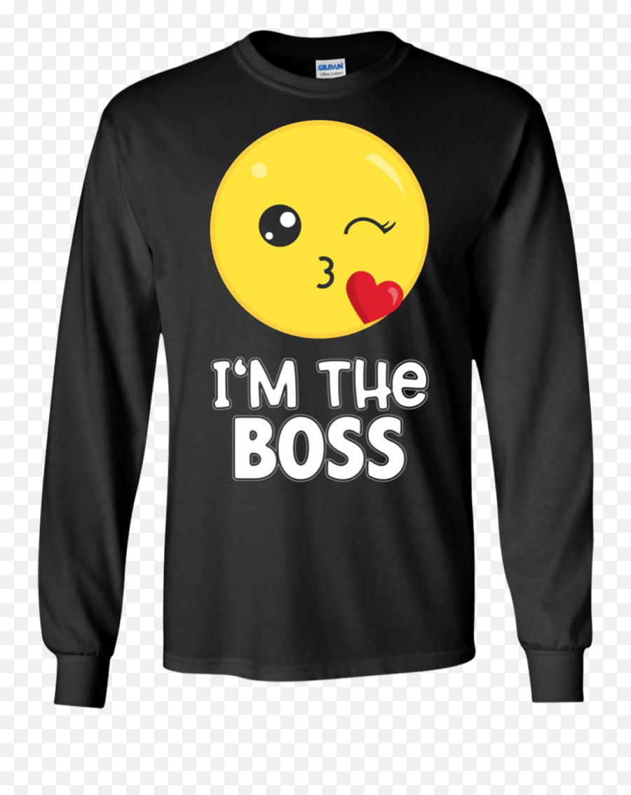 Boss Kiss Emoji T - Shirt Iu0027m The Boss Emoji Shirt Long Sleeve,Emojis Kissy Lips