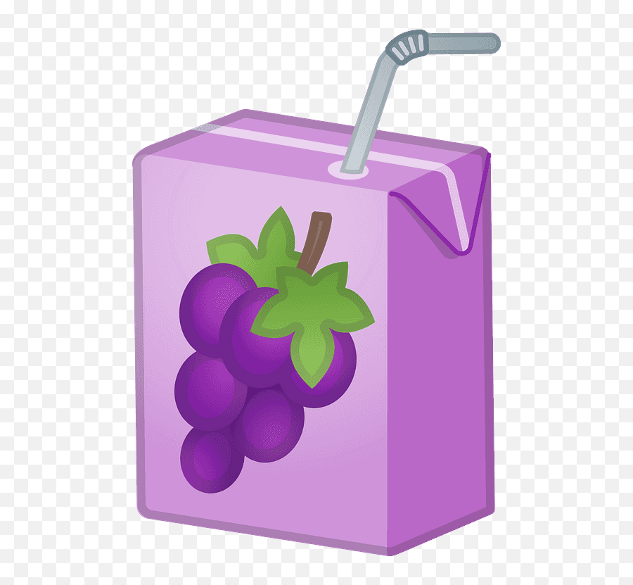 Beverage Box Emoji - Grape Juice Box Emoji,Straw Hat Emoji