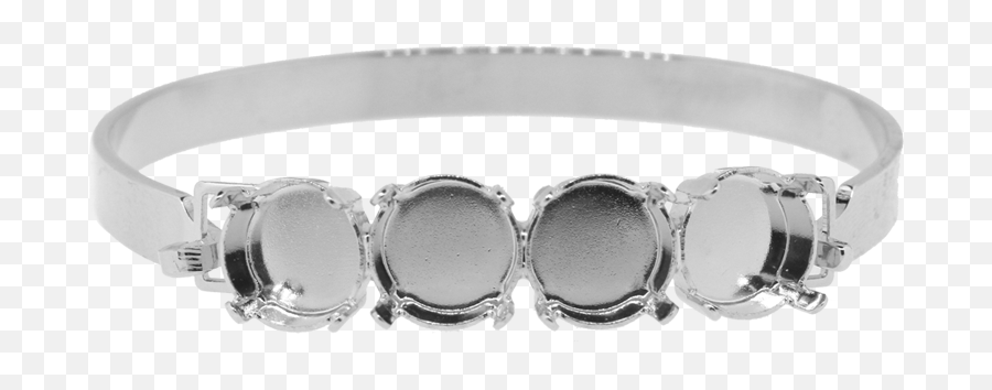 Bangle Bracelet Empty Setting Silver 7937 Harman - Solid Emoji,Swarovski Emotions Bracelet