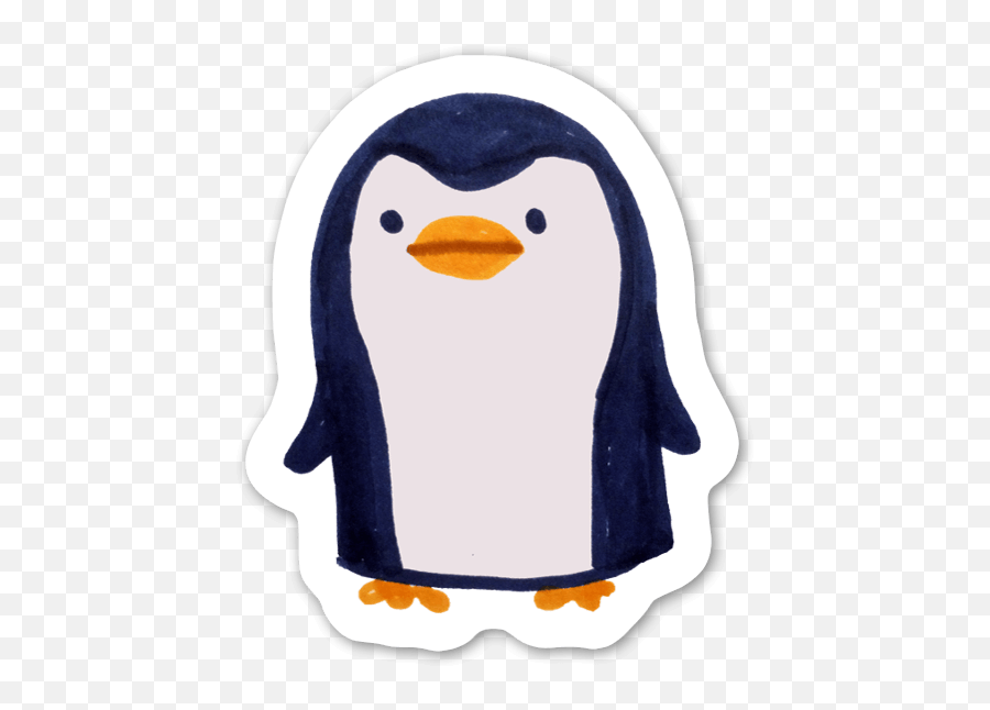 Die Cut Cute Penguin U2013 Stickerapp Shop - Penguin Sticker Transparent Emoji,Penguins Cute Emoji