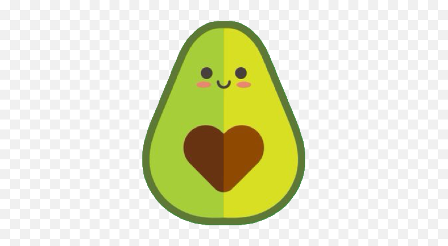 Kawaii Clipart Avocado Kawaii Avocado - Kawaii Avocado Transparent Background Emoji,Avocado Emoji Png